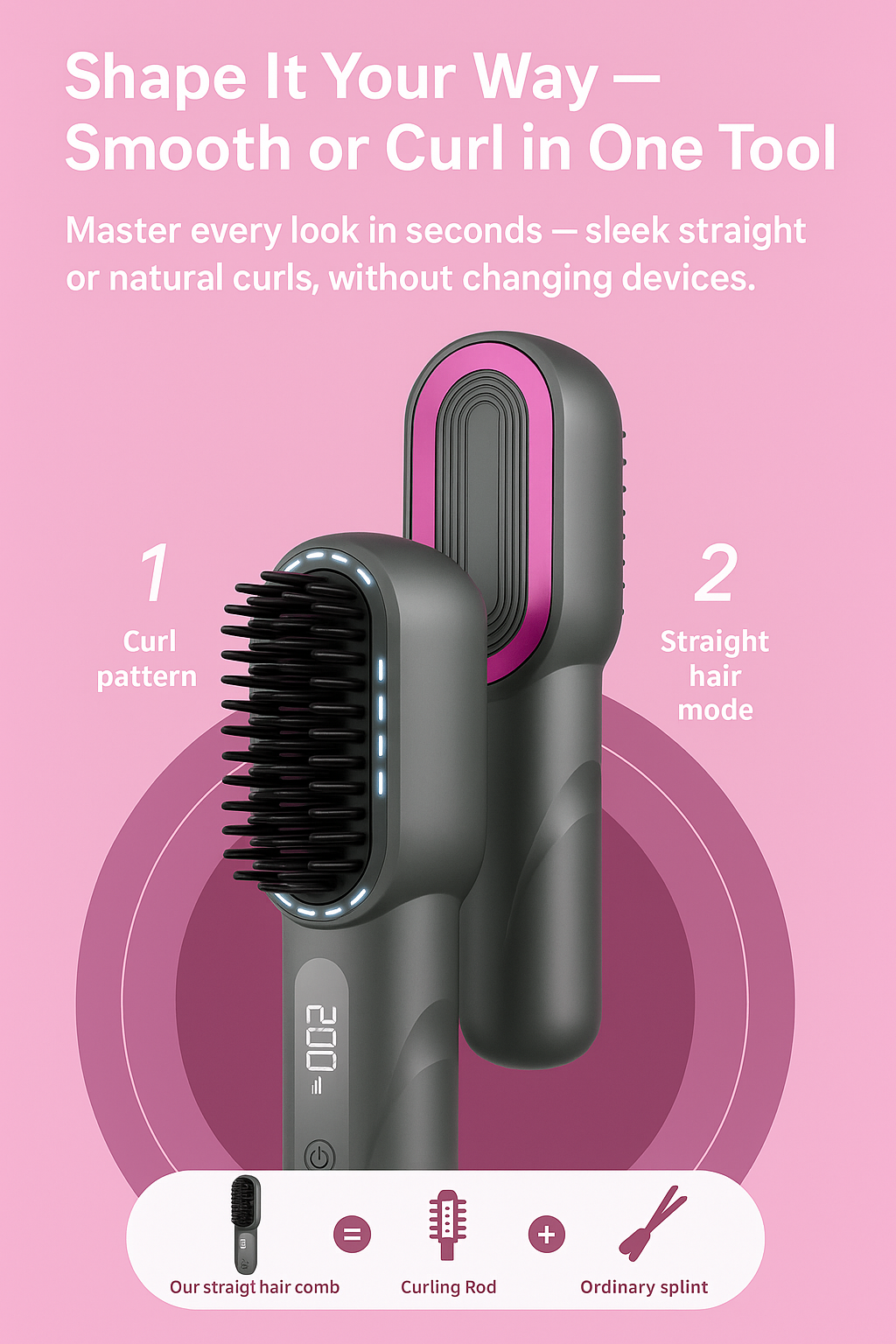 GlissiGo - Portable Straightener Brush